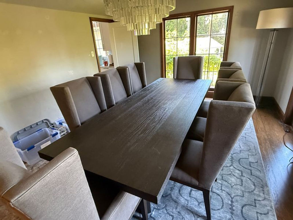 3. Sophisticated RH Dining set shown with chairs and table, priced at $25000.