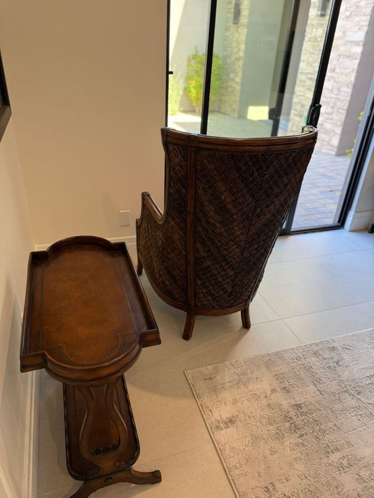 Lexington Furniture Lounge Chair with Red Cushion and Accent Pillow