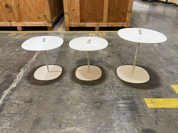 Modern Paola Lenti Strap side table from 2015 with a bold, woven design, listed at $3000.  