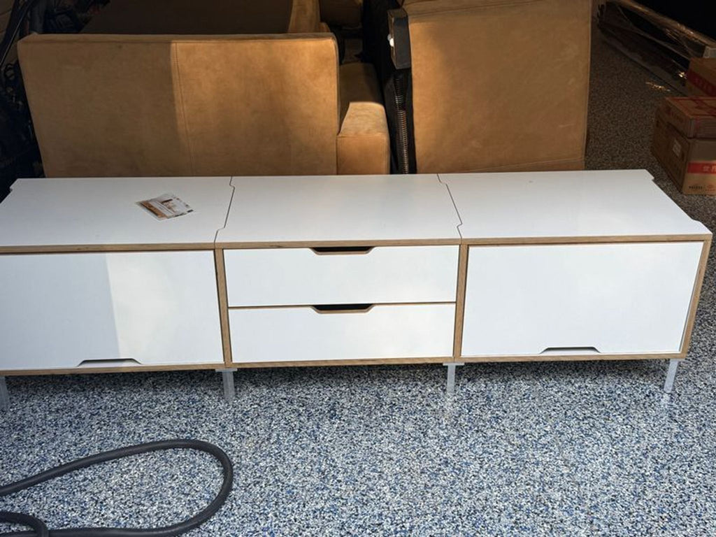 Scandinavian design cabinet with clean lines and minimalist style, perfect for modern interiors.  