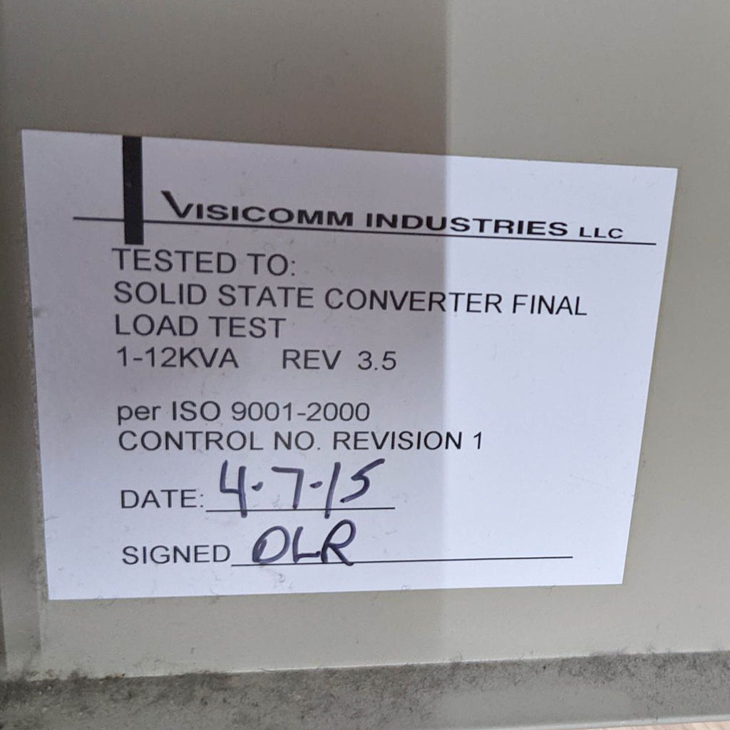 Visicomm Industries Frequency Converter Model 8KSS6050/5060 - Accepted Offer (38.46% discount)