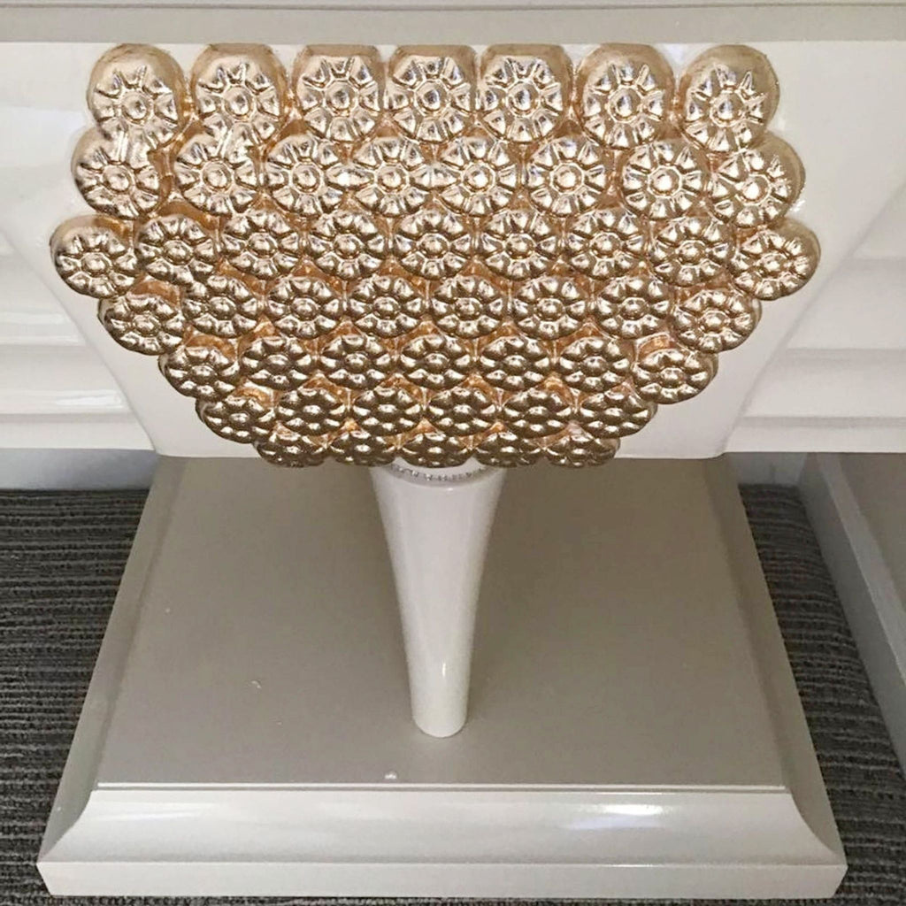 Pair of Homey Design Furniture Cream Finish Nightstands