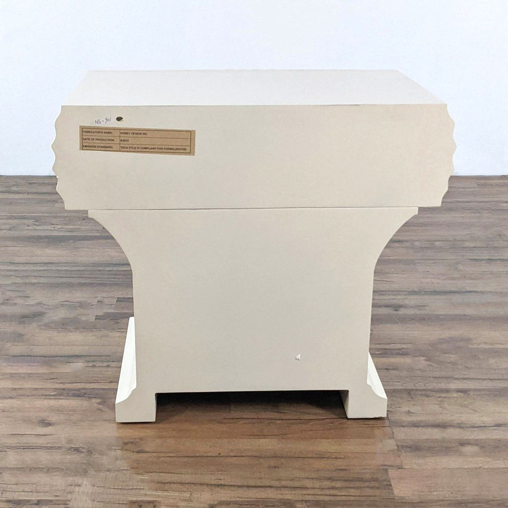Pair of Homey Design Furniture Cream Finish Nightstands