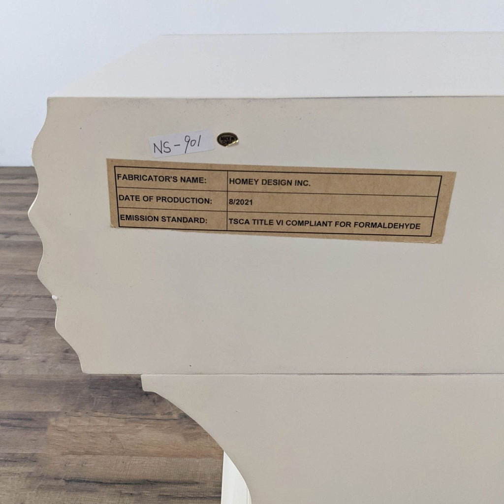 Pair of Homey Design Furniture Cream Finish Nightstands