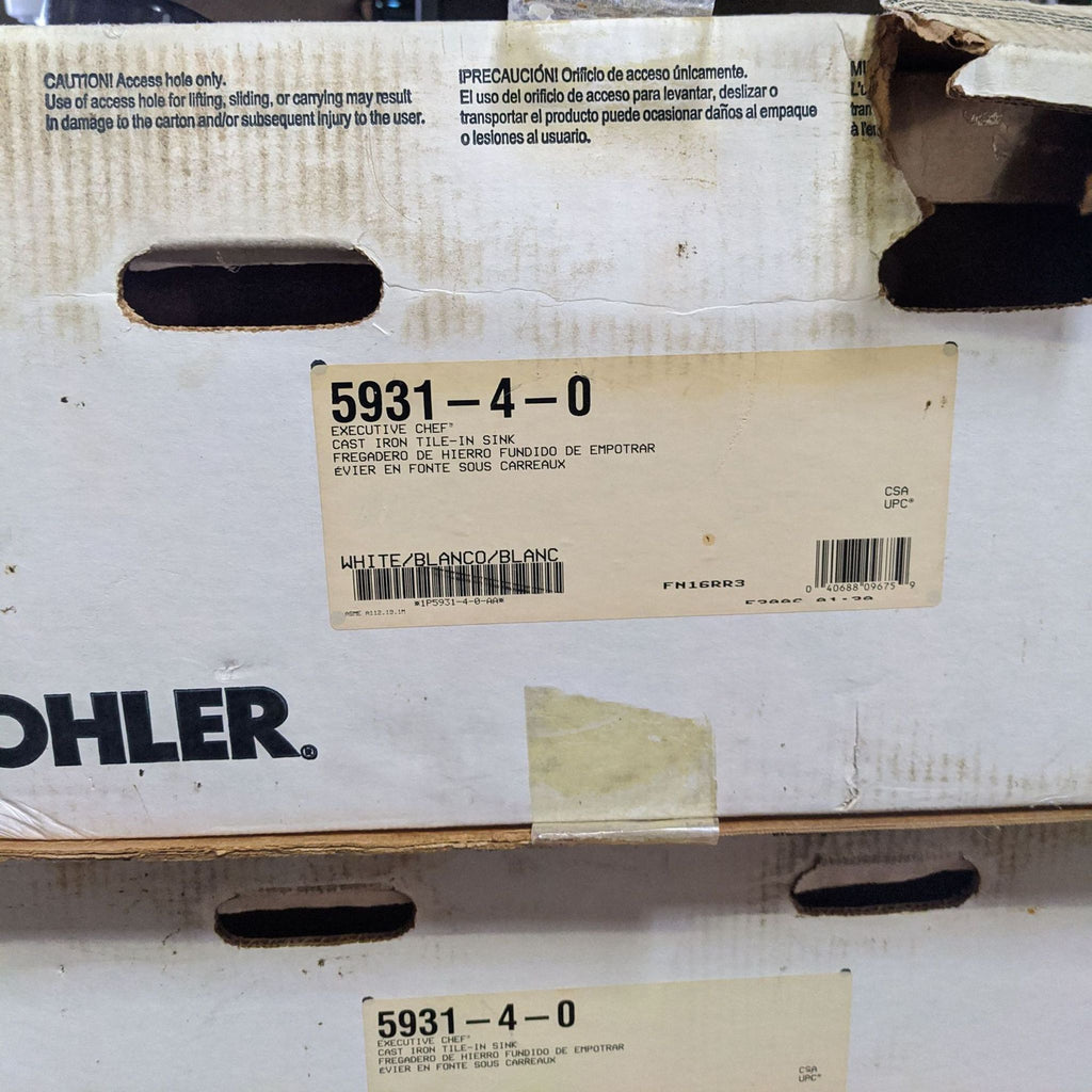 Kohler Executive Chef Cast Iron Tile-In Sink