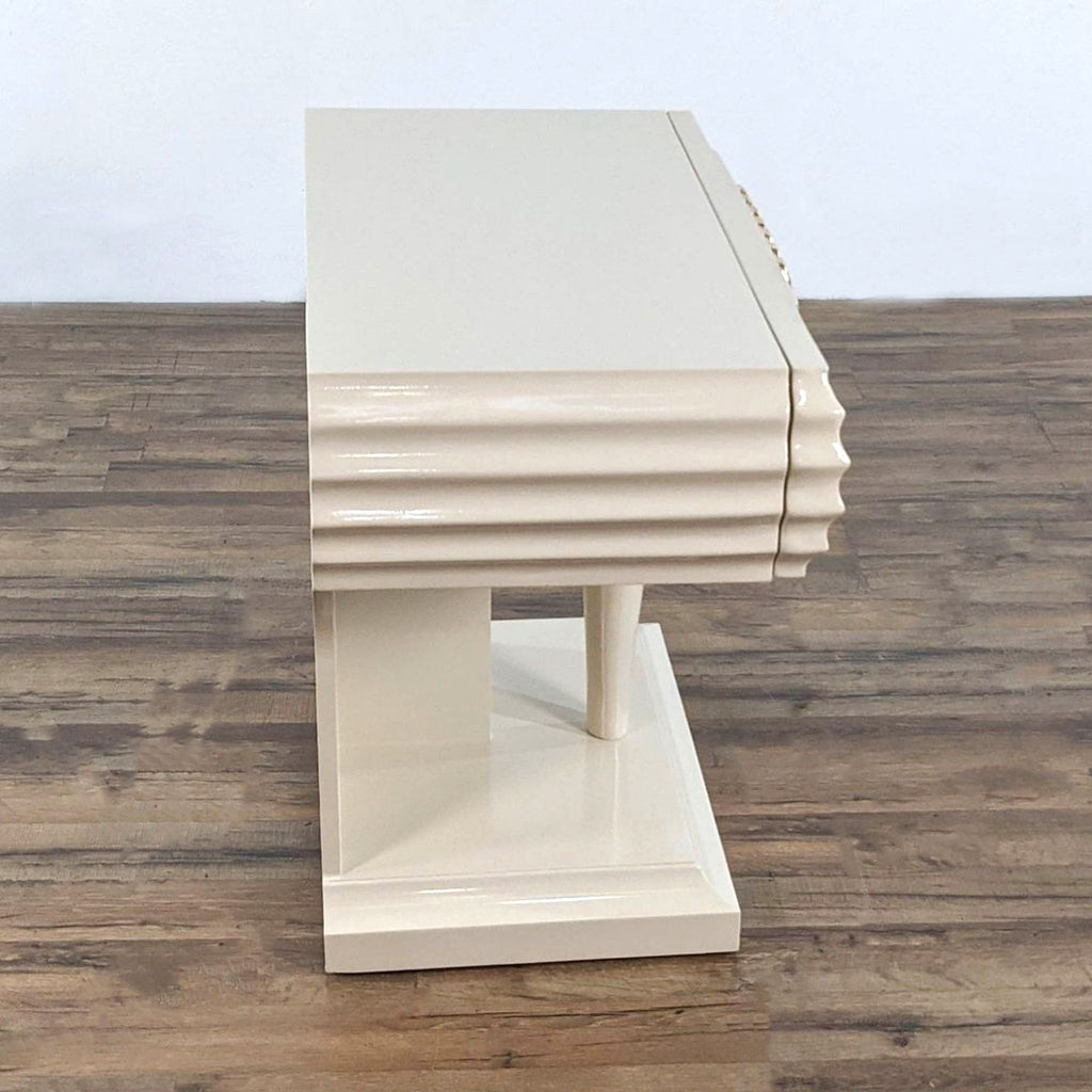 Pair of Homey Design Furniture Cream Finish Nightstands