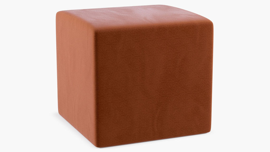 the cube - - leather cube stool