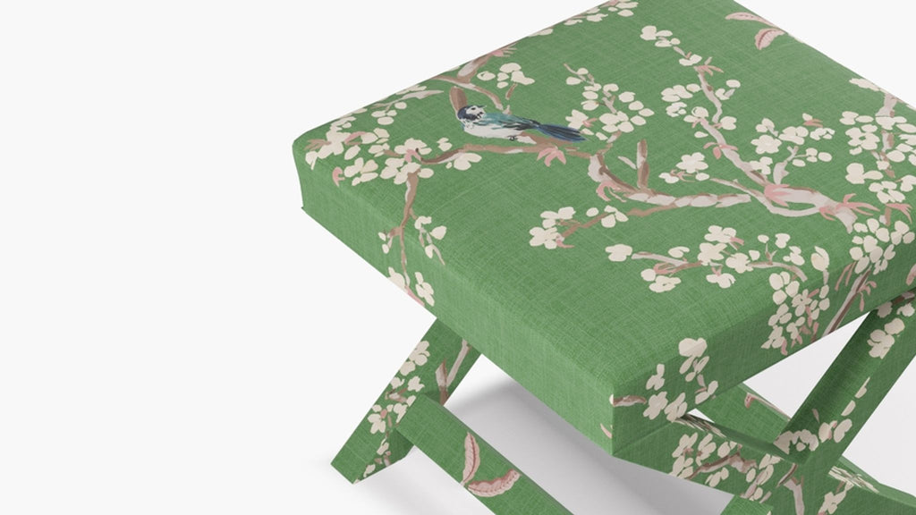 Green Floral Pattern Bench (New)