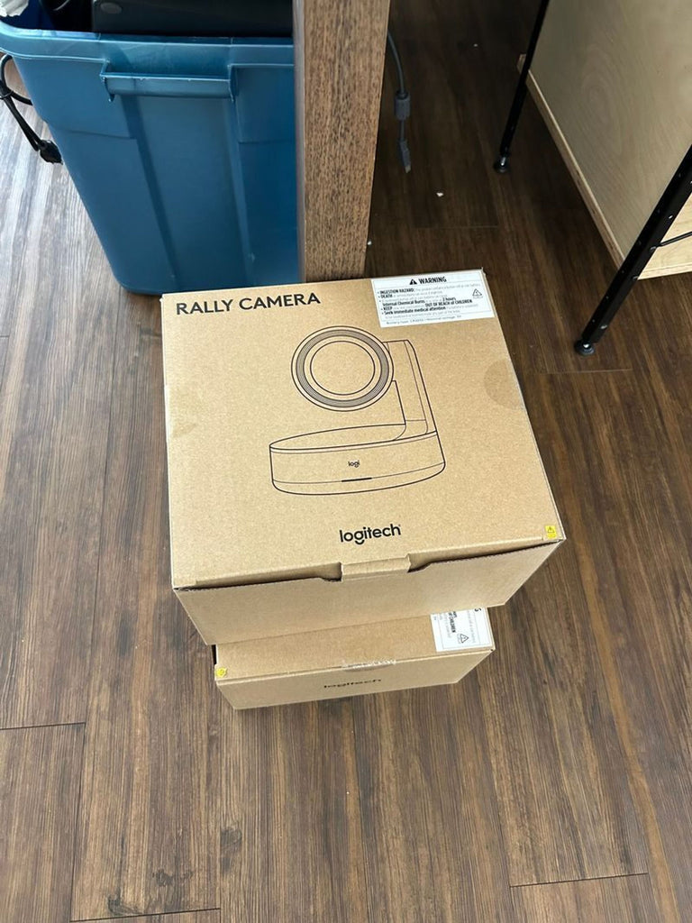 Logitech video camera with intuitive control and modern design, ideal for enhancing conference room meetings.