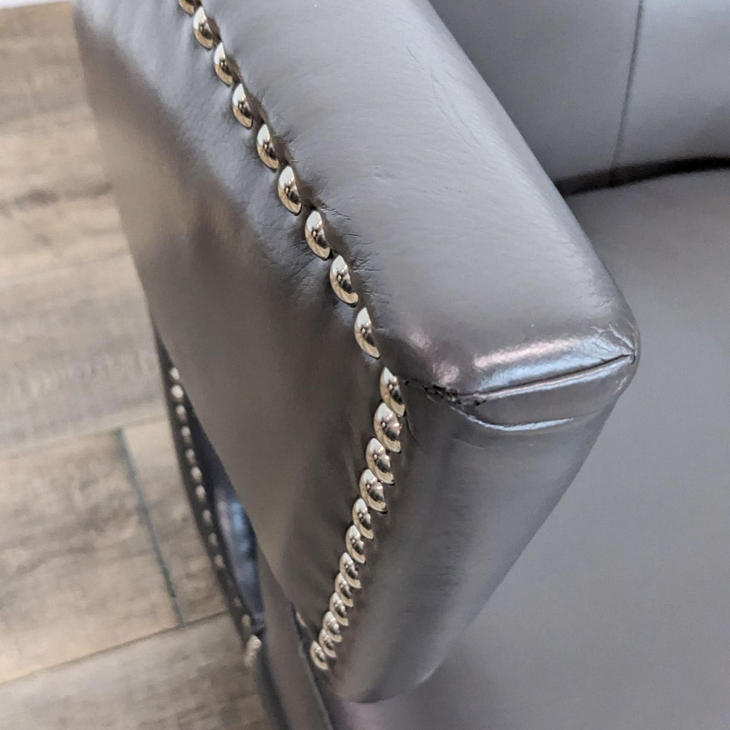 Leather Contemporary Barrel Chair