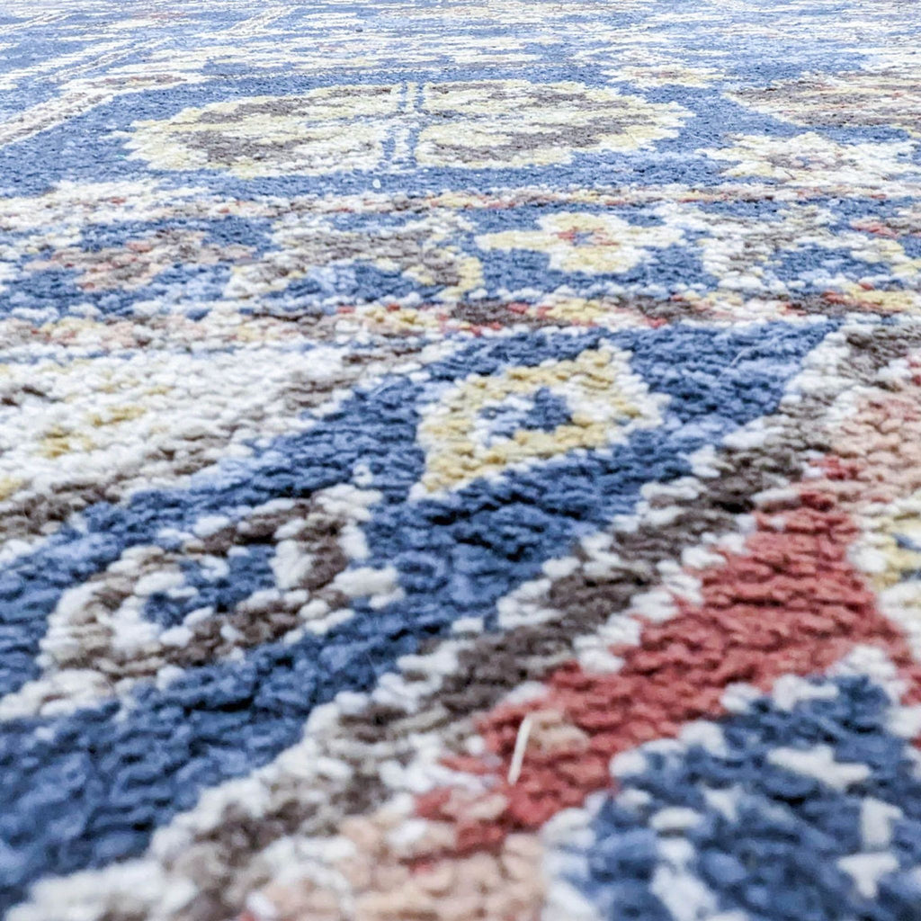 Close-up of Safavieh Bijar rug displaying its rich texture and stain-resistant synthetic fibers with detailed Persian-style design.