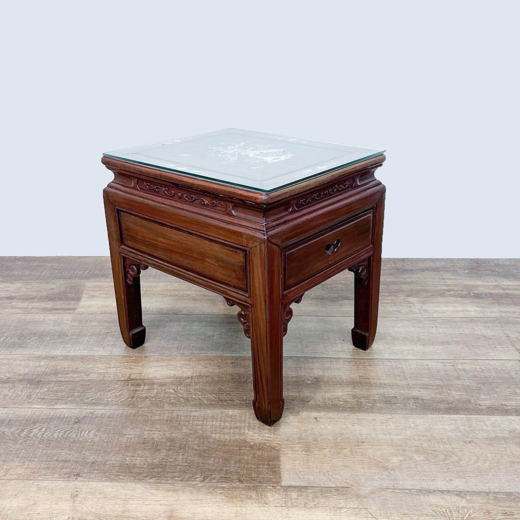 Chinese One Drawer End Table