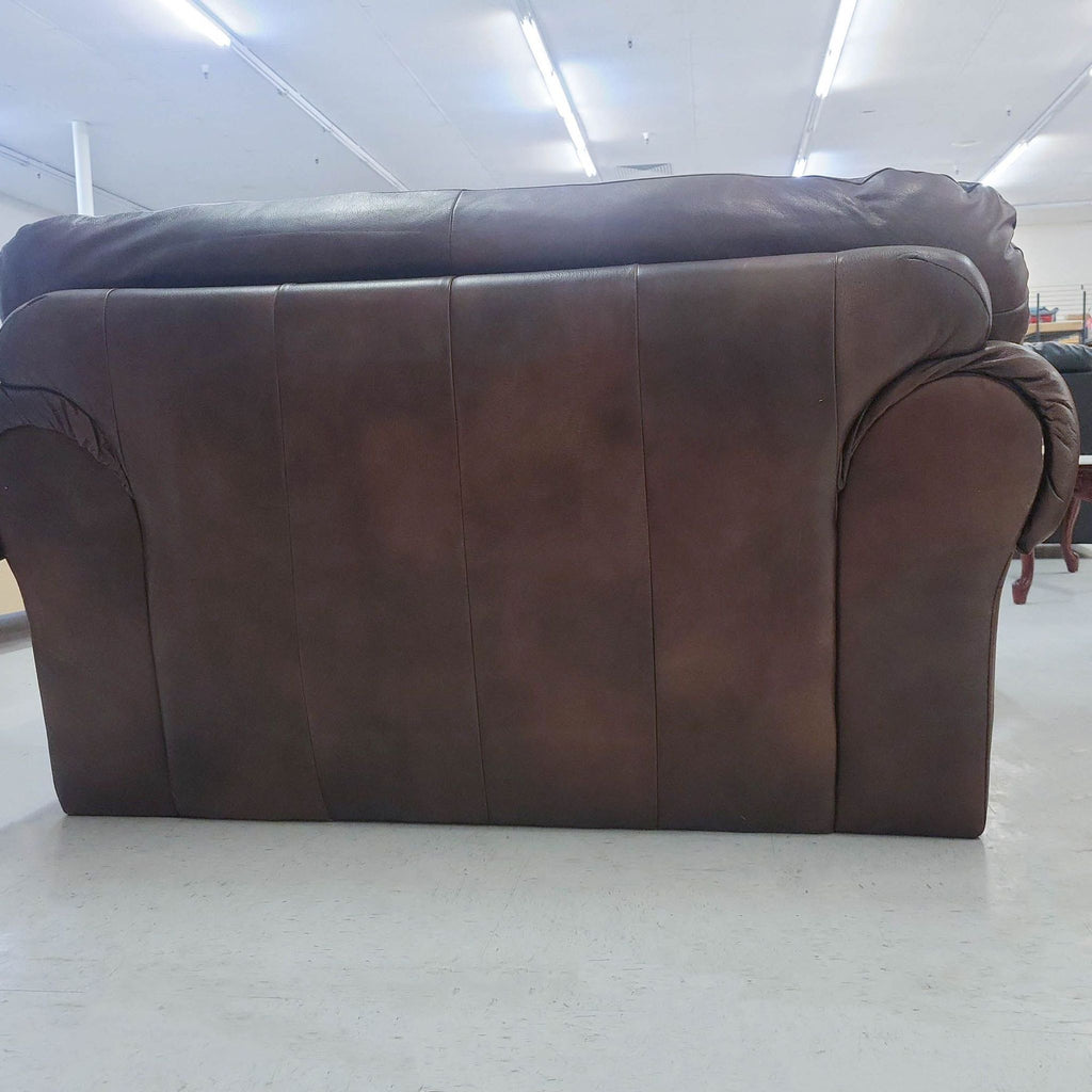 Oversized Plush Leather Chaise Lounge