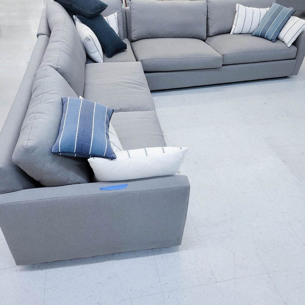 Gray Room & Board Sectional Sofa
