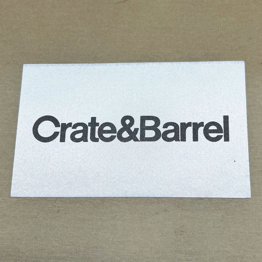 Crate & Barrel Ivory Fabric Compact Sofa