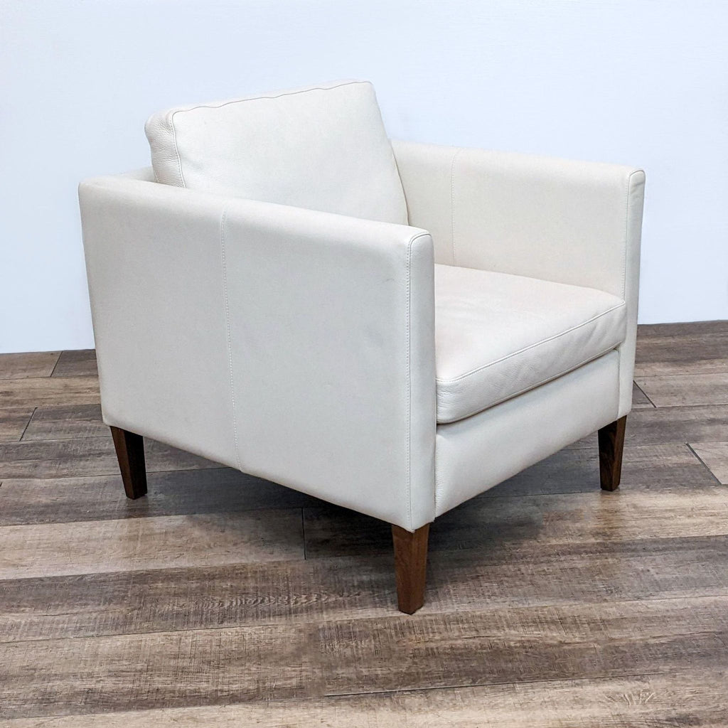 Room & Board Kent Bison White Leather Chair