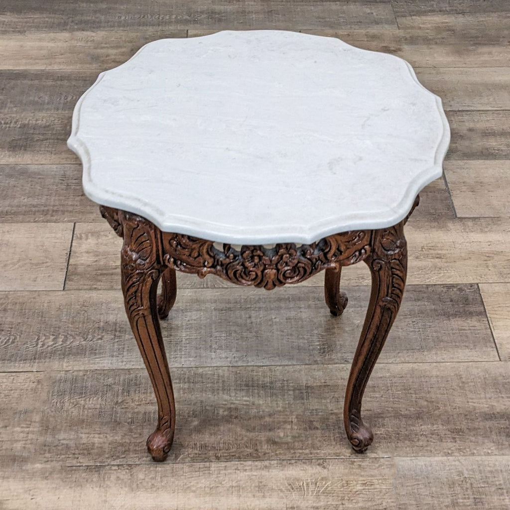 Vintage Marble Top End Table