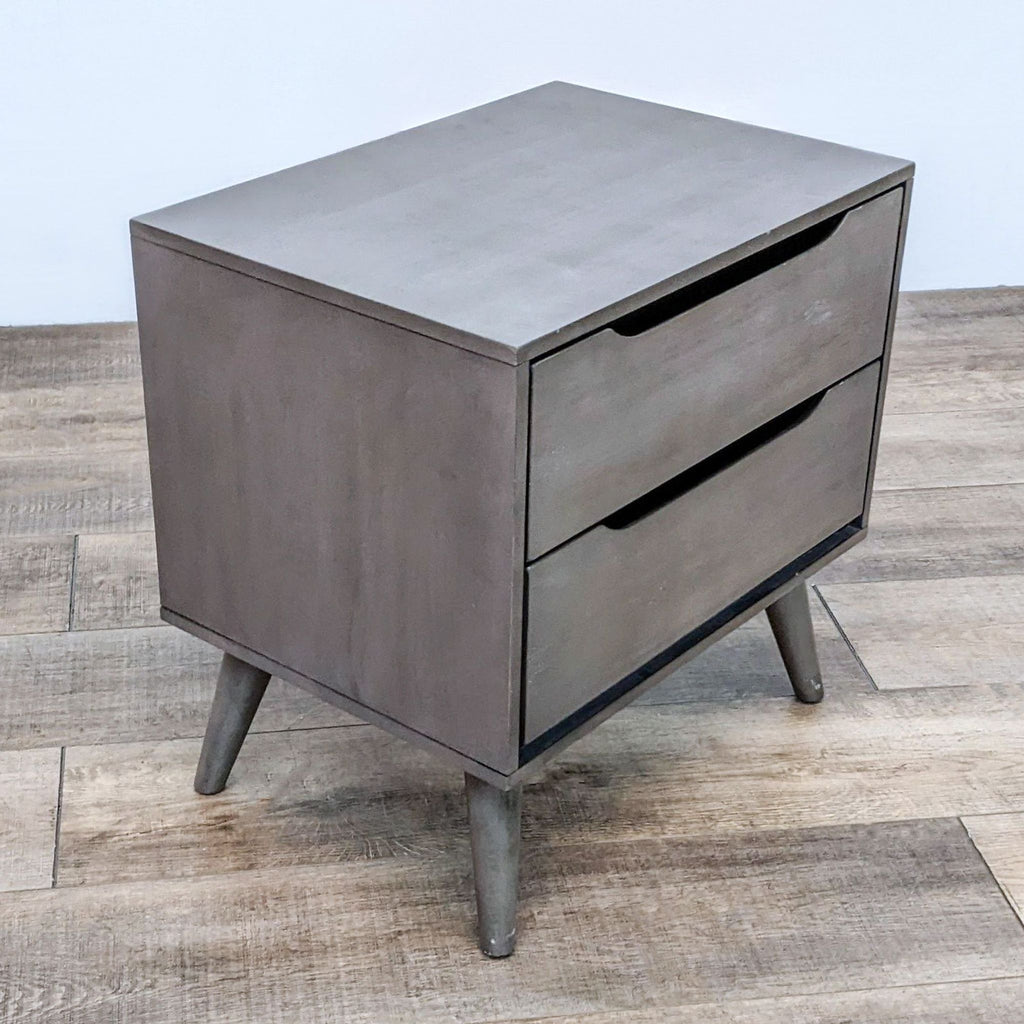 Furniture of America Lennart Gray Two Drawer Nightstand