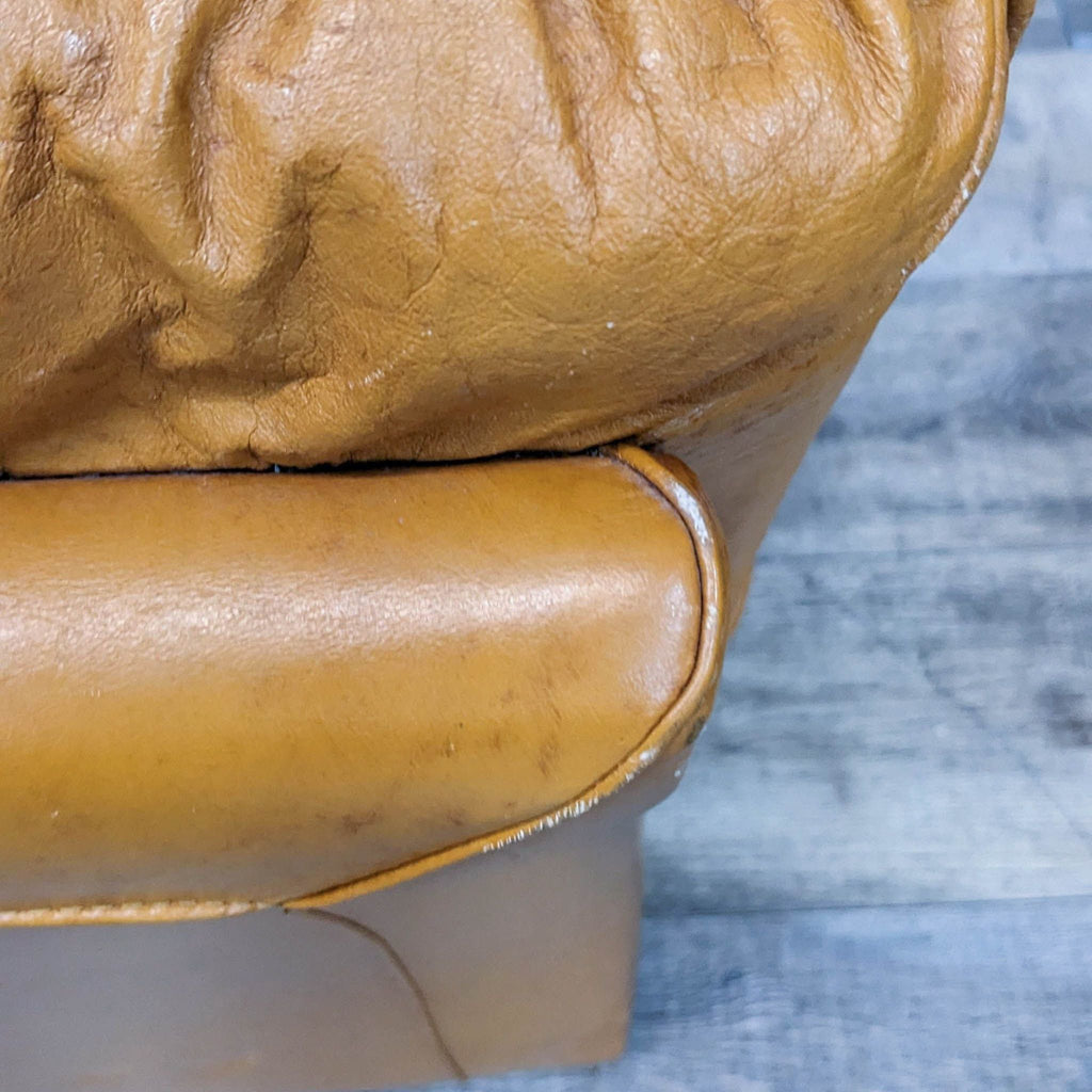 Luxurious Leather Club Chair in Caramel Brown
