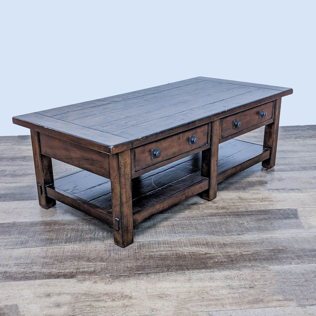 Two Drawer Wood Coffee Table
