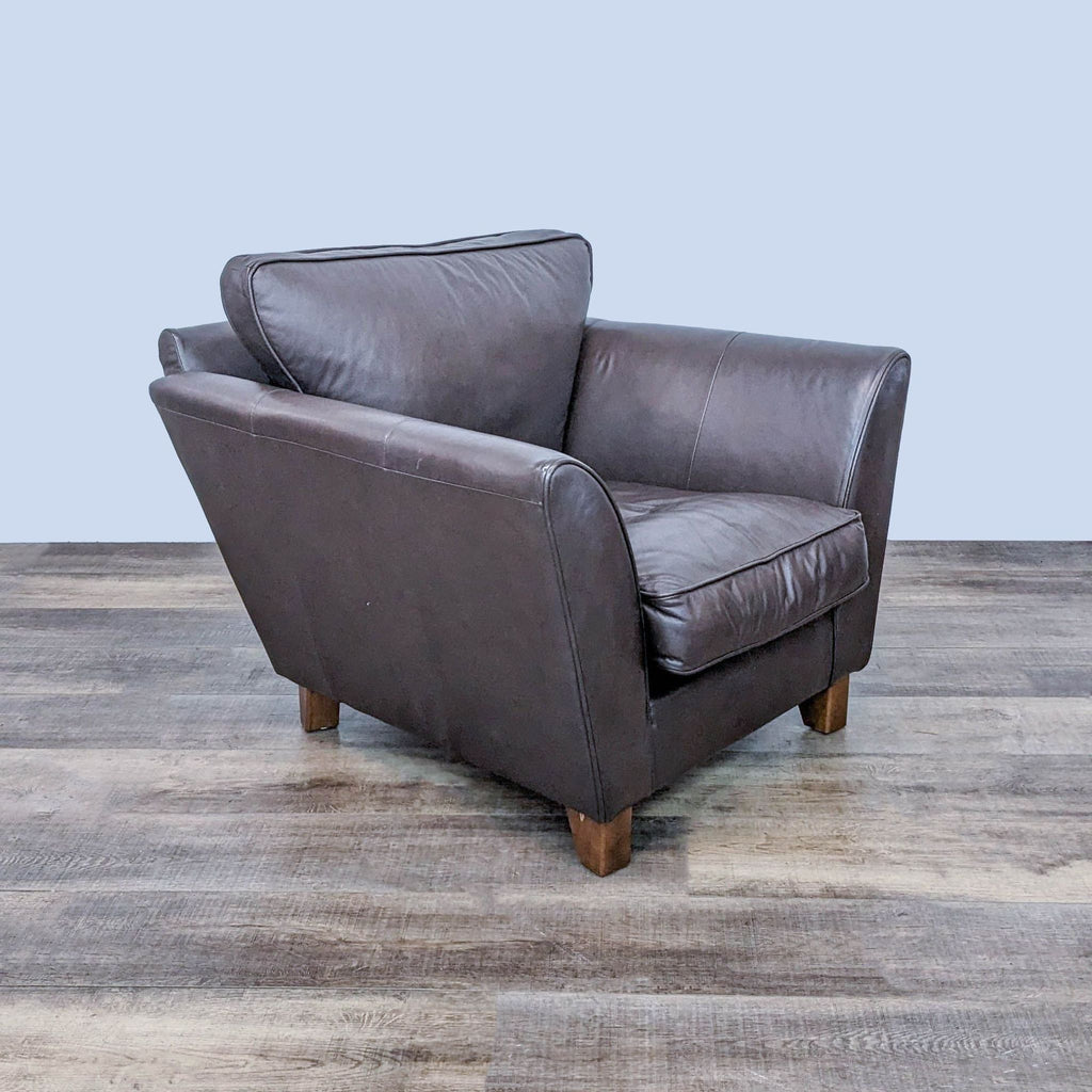 Marks & Spencer Contemporary Leather Armchair with Ottoman