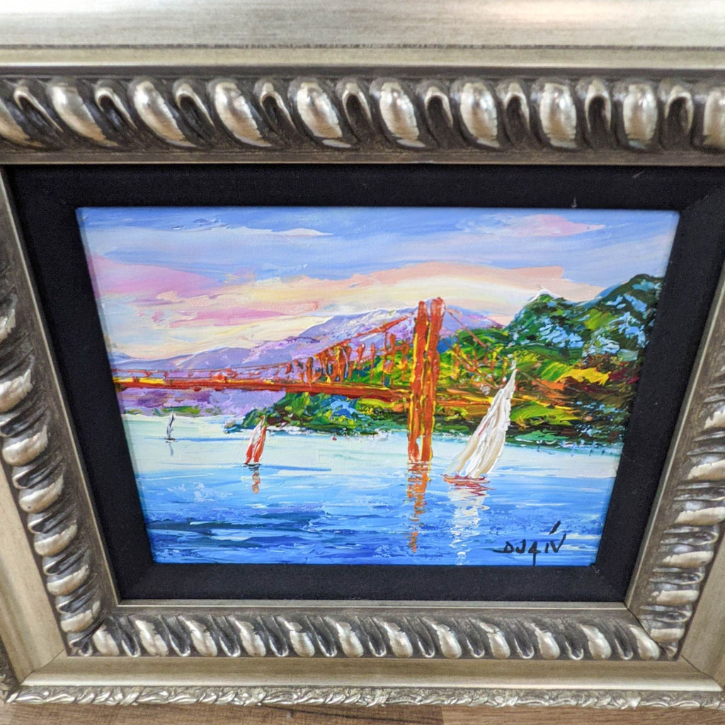 "San Francisco Sailing" Oil Painting on Canvas by Duaiv